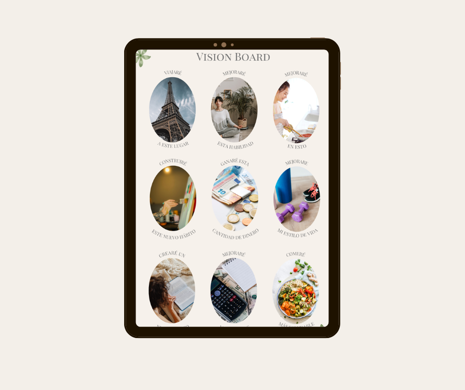 🌟 SORELLE Vision Board 2026 -  Formato imprimible (PDF de alta calidad)