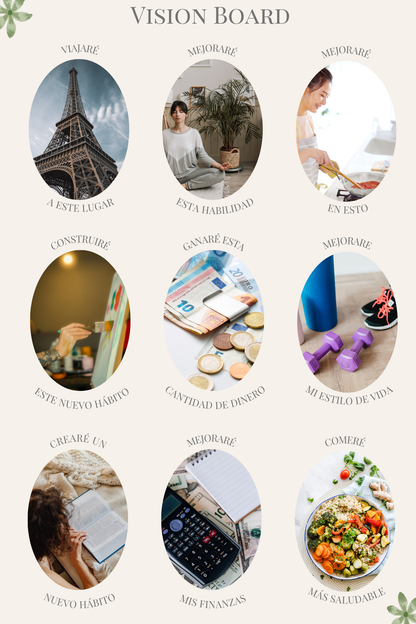 🌟 SORELLE Vision Board 2026 -  Formato imprimible (PDF de alta calidad)
